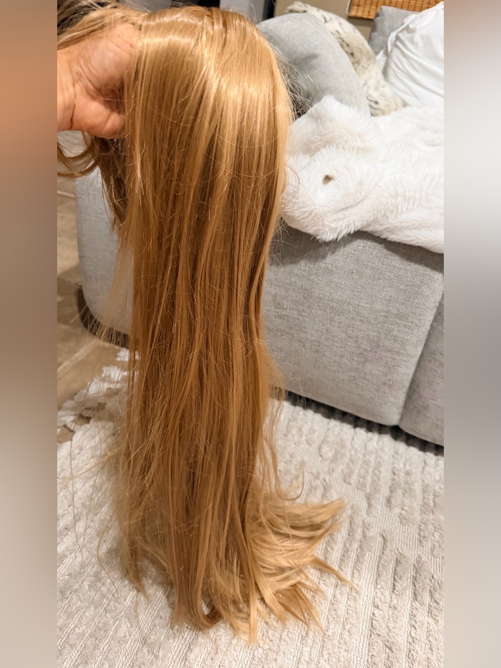 New Golden Blonde Long Straight Hairpiece - Women Hair